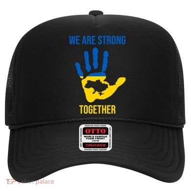 We Are Strong Together Ukraine Hand Print Hat