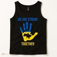 We Are Strong Together Ukraine Hand Print Tank Top thumb 2