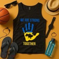 We Are Strong Together Ukraine Hand Print Tank Top thumb 4