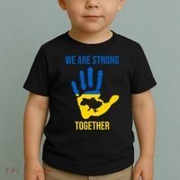 We Are Strong Together Ukraine Hand Print Toddler T-Shirt thumb 2