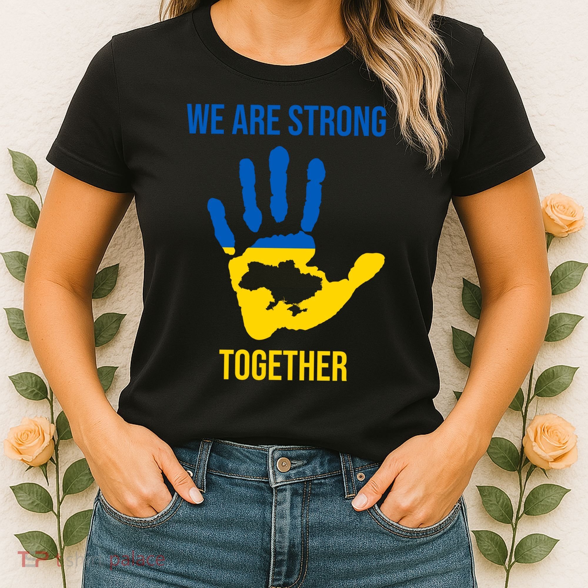 We Are Strong Together Ukraine Hand Print Women's T-Shirt