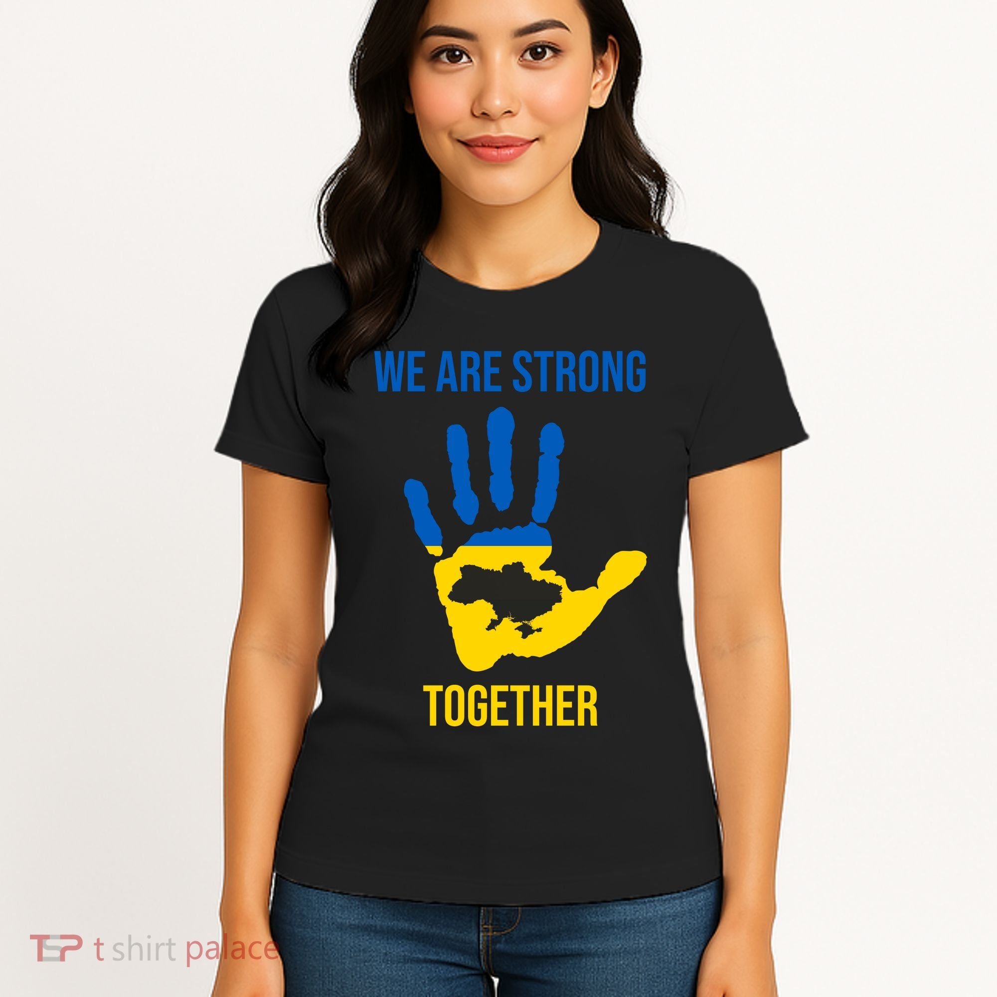 We Are Strong Together Ukraine Hand Print Women's T-Shirt