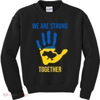 We Are Strong Together Ukraine Hand Print Kids Sweatshirt thumb 0