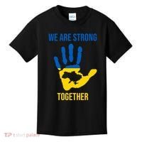 We Are Strong Together Ukraine Hand Print Kids T-Shirt thumb 0