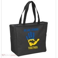 We Are Strong Together Ukraine Hand Print Tote Bag thumb 2