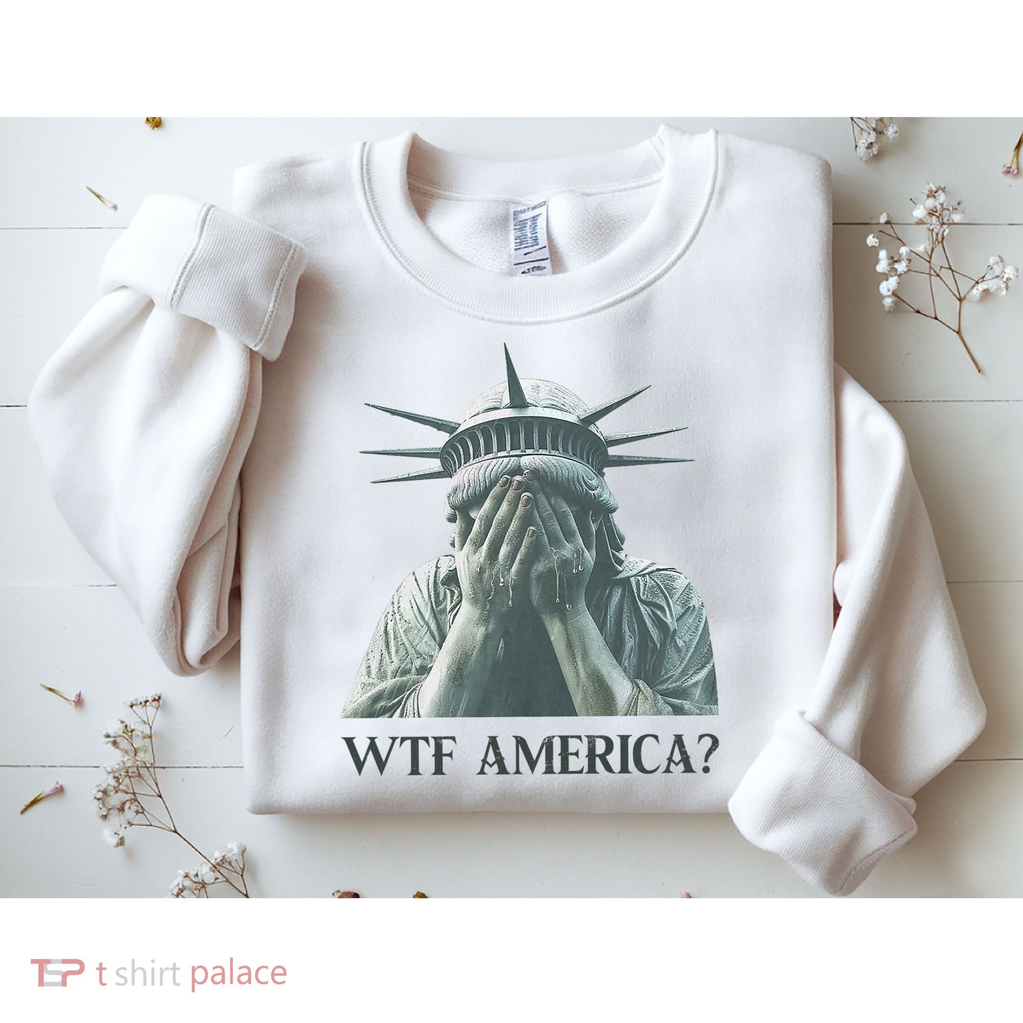 WTF America Statue of Liberty Cry Sweatshirt