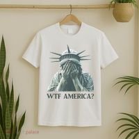 WTF America Statue of Liberty Cry T-Shirt thumb 2