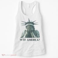 WTF America Statue of Liberty Cry Women's Tank Top thumb 0