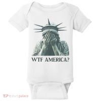 WTF America Statue of Liberty Cry Baby Bodysuit thumb 0