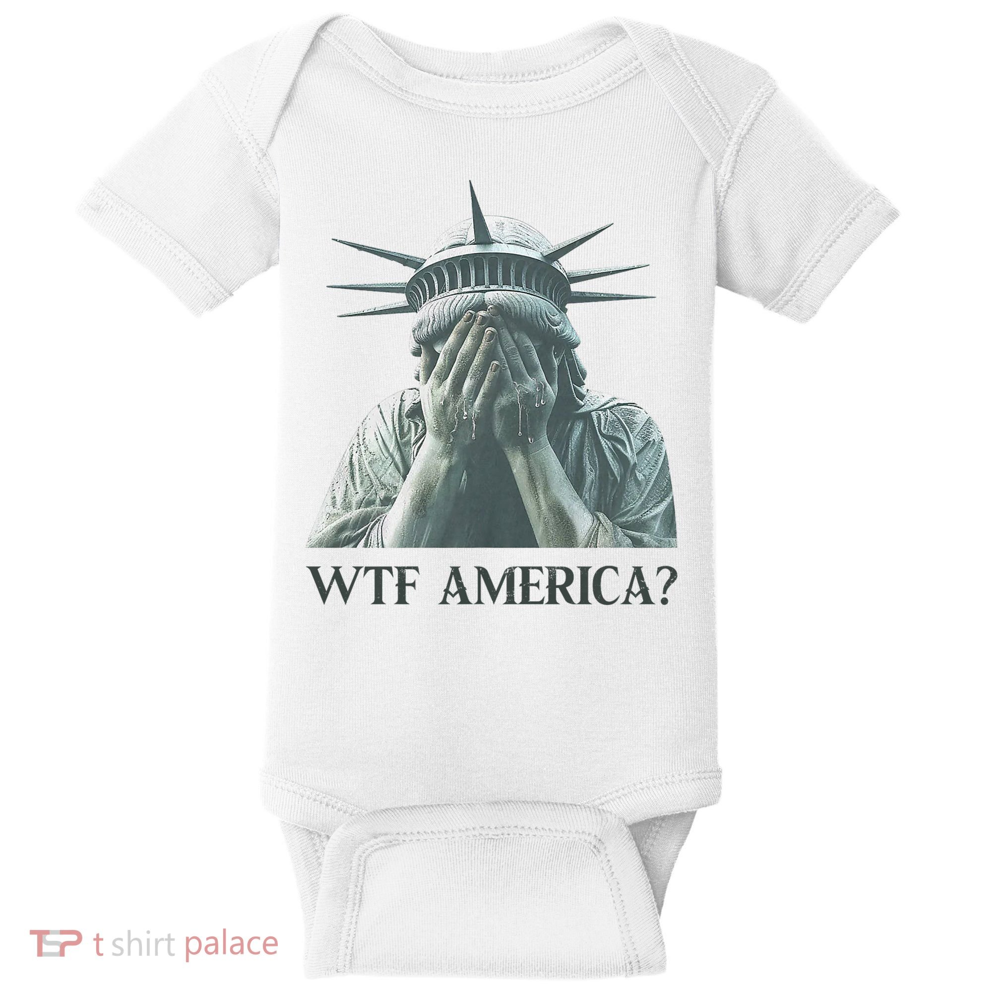 WTF America Statue of Liberty Cry Baby Bodysuit
