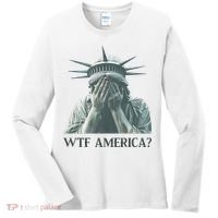 WTF America Statue of Liberty Cry Women's Long Sleeve Shirt thumb 0