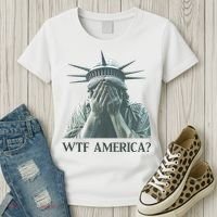 WTF America Statue of Liberty Cry Women's T-Shirt thumb 3