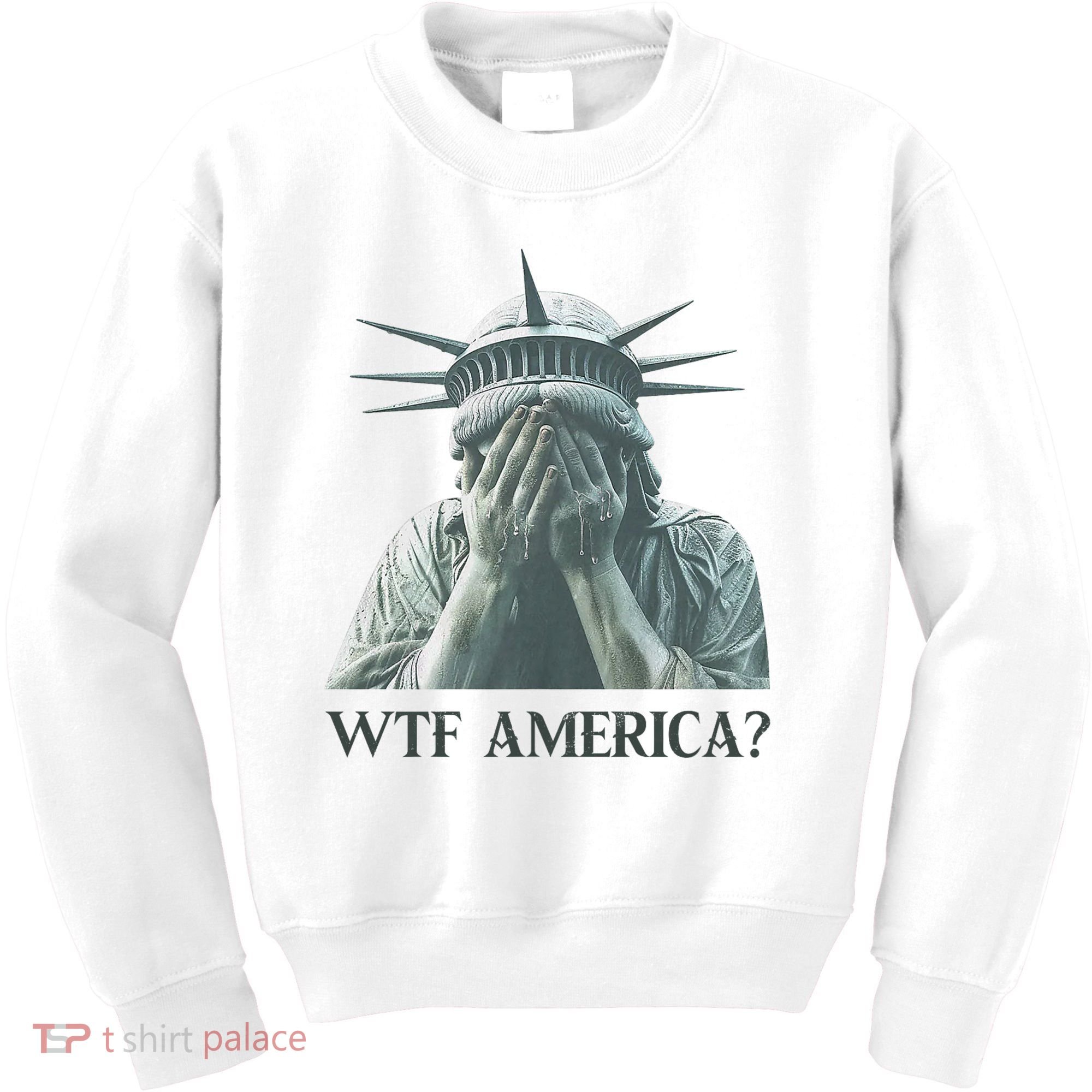 WTF America Statue of Liberty Cry Kids Sweatshirt
