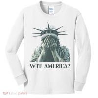 WTF America Statue of Liberty Cry Kids Long Sleeve Shirt thumb 0