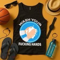 Wash Your Fucking Hands Tank Top thumb 4