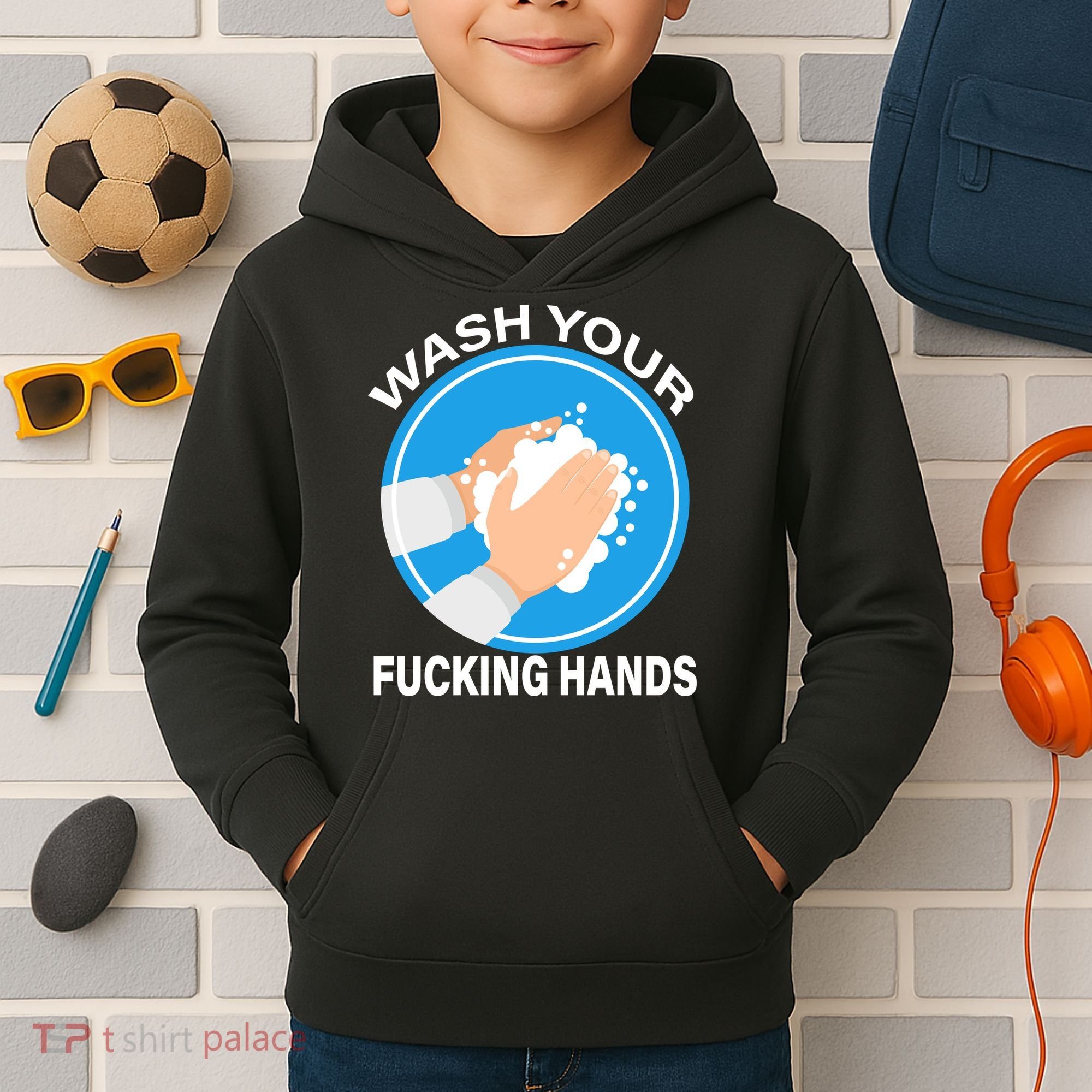 Wash Your Fucking Hands Kids Hoodie
