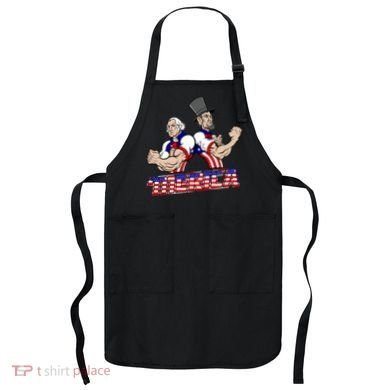 Washington And Lincoln 'Merica Apron
