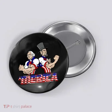 Washington And Lincoln 'Merica Button