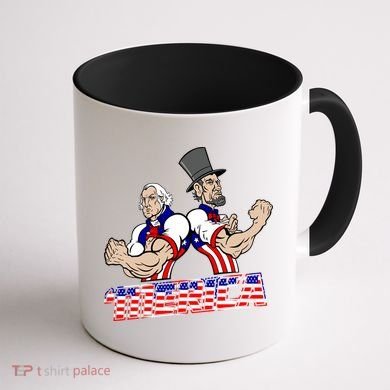 Washington And Lincoln 'Merica Coffee Mug back