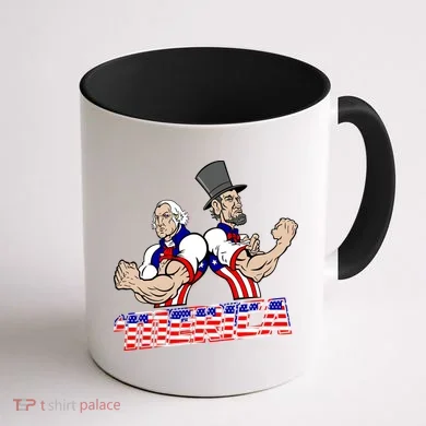 Washington And Lincoln 'Merica Coffee Mug back