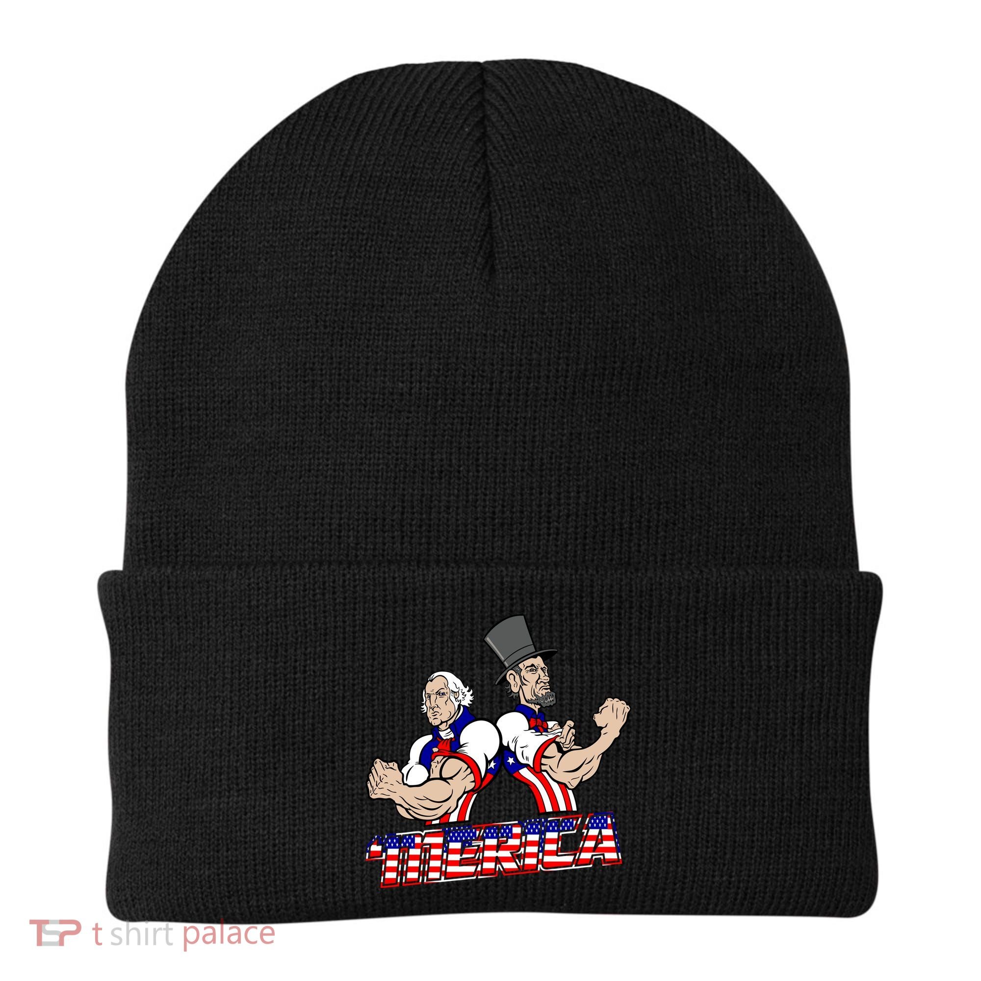 Washington And Lincoln 'Merica Beanie