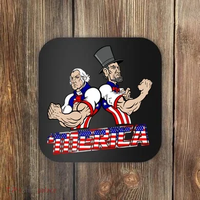 Washington And Lincoln 'Merica Coaster