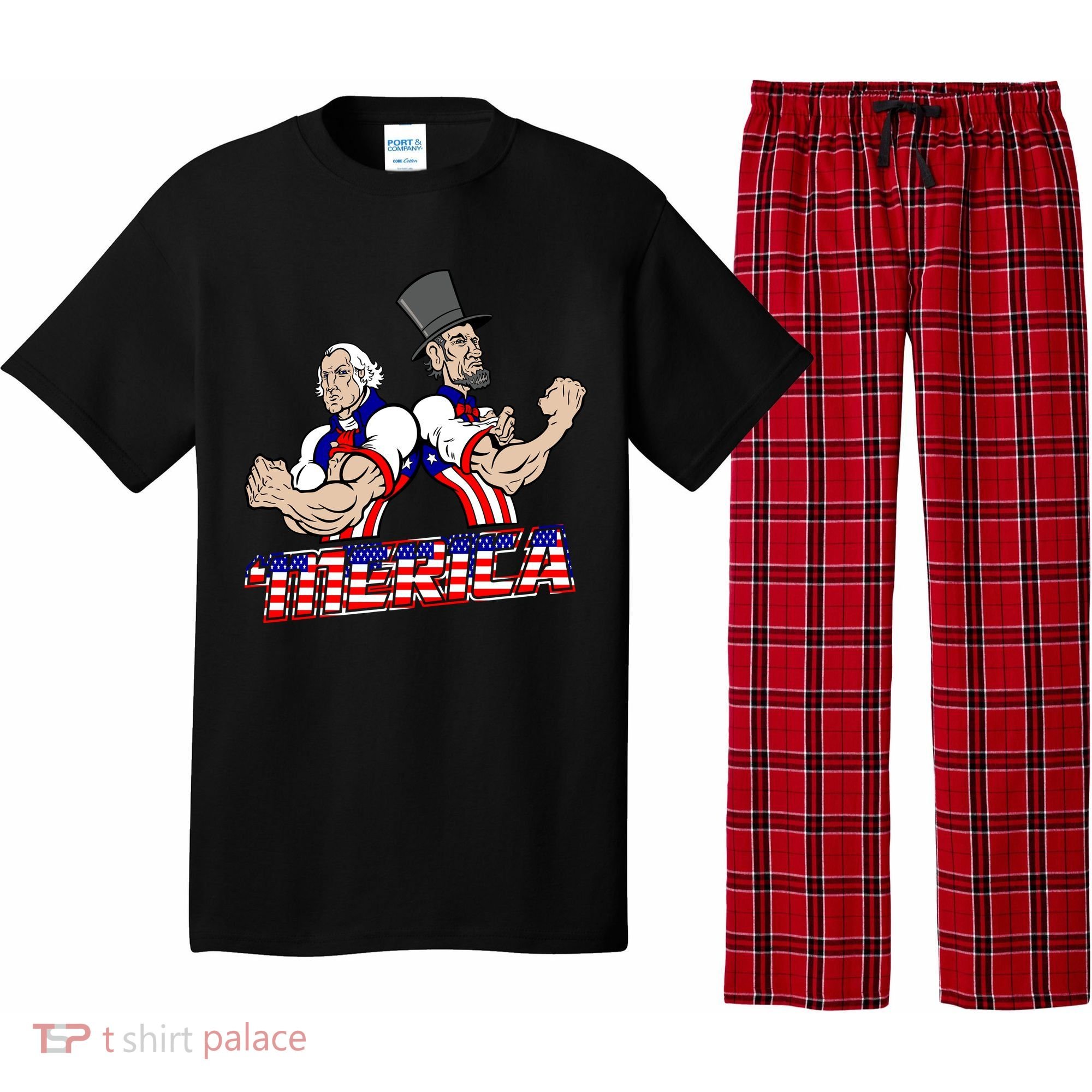 Washington And Lincoln 'Merica Pajama Set
