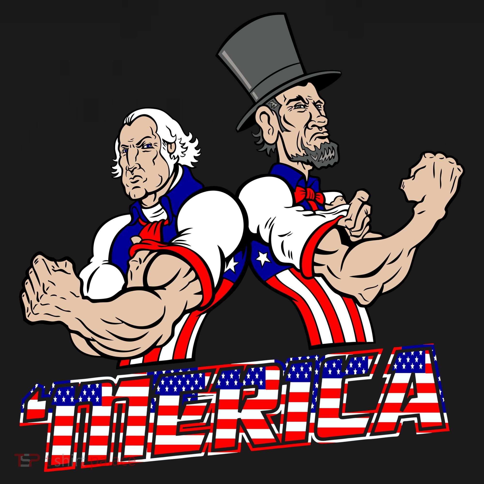 Washington And Lincoln 'Merica Ladies PosiCharge Competitor Racerback Tank
