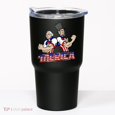 Washington And Lincoln 'Merica Tumbler