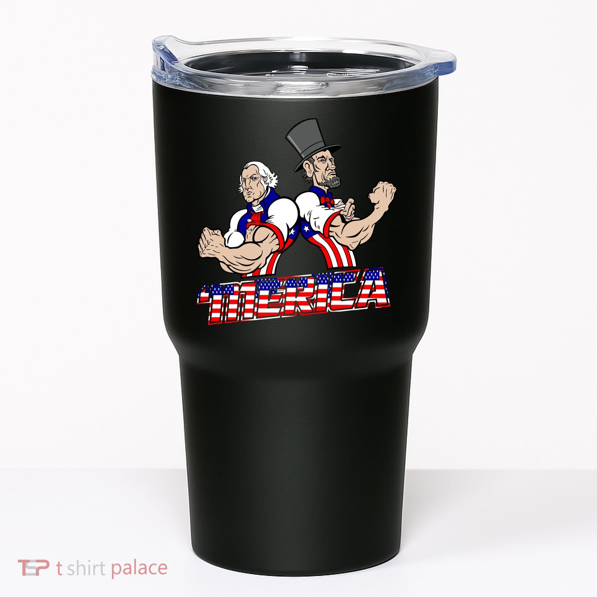 Washington And Lincoln 'Merica Tumbler