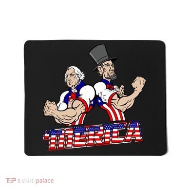 Washington And Lincoln 'Merica Mousepad