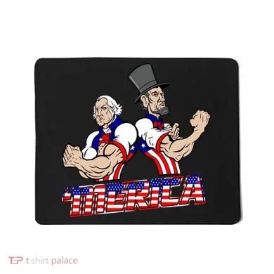 Washington And Lincoln 'Merica Mousepad