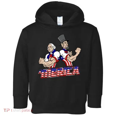 Washington And Lincoln 'Merica Toddler Hoodie