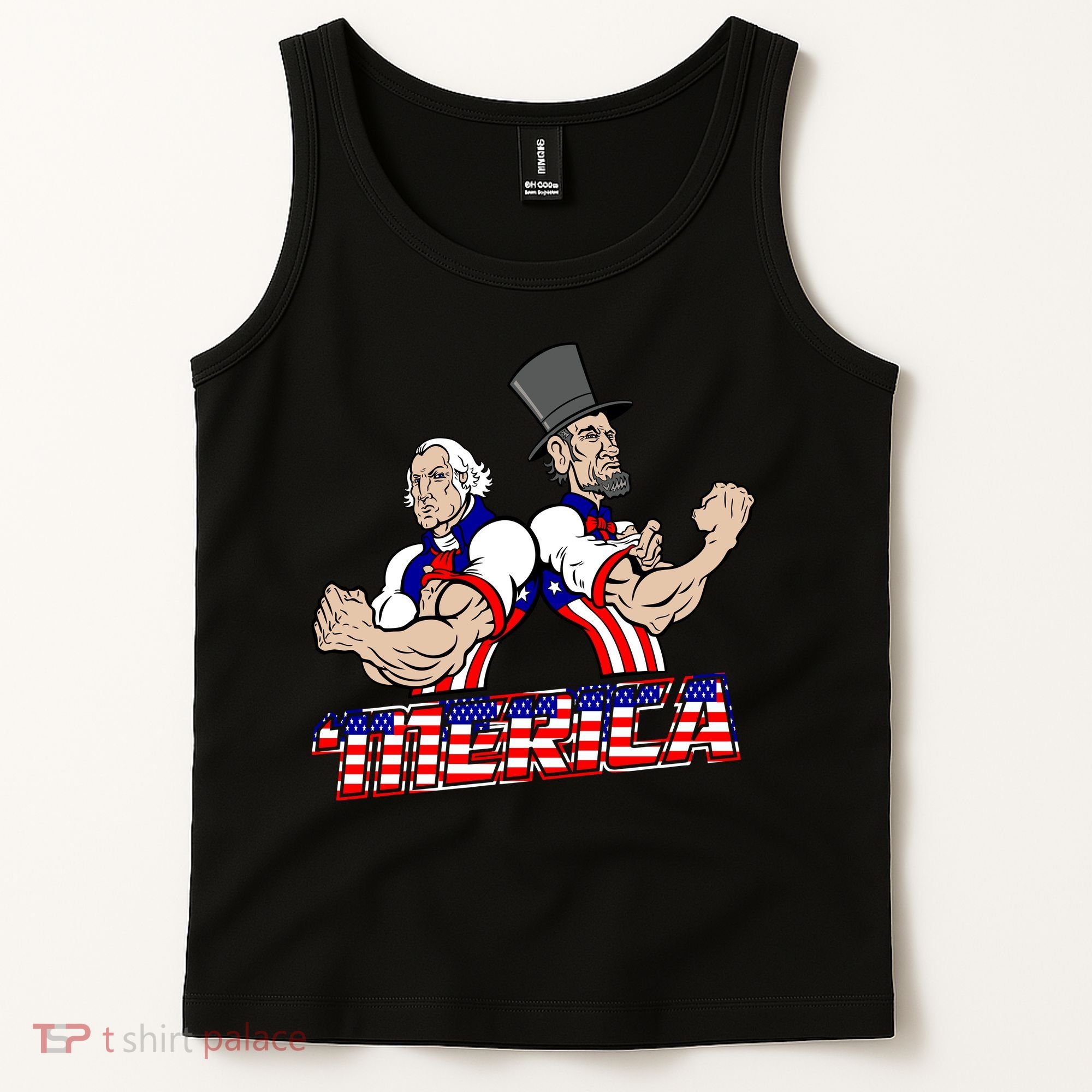 Washington And Lincoln 'Merica Tank Top