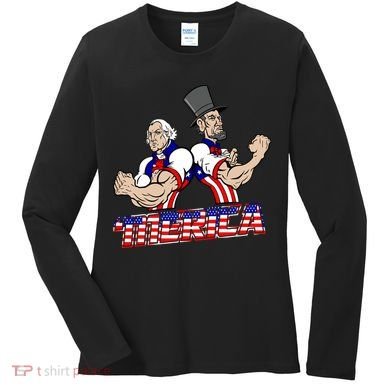 Washington And Lincoln 'Merica Women's Long Sleeve Shirt