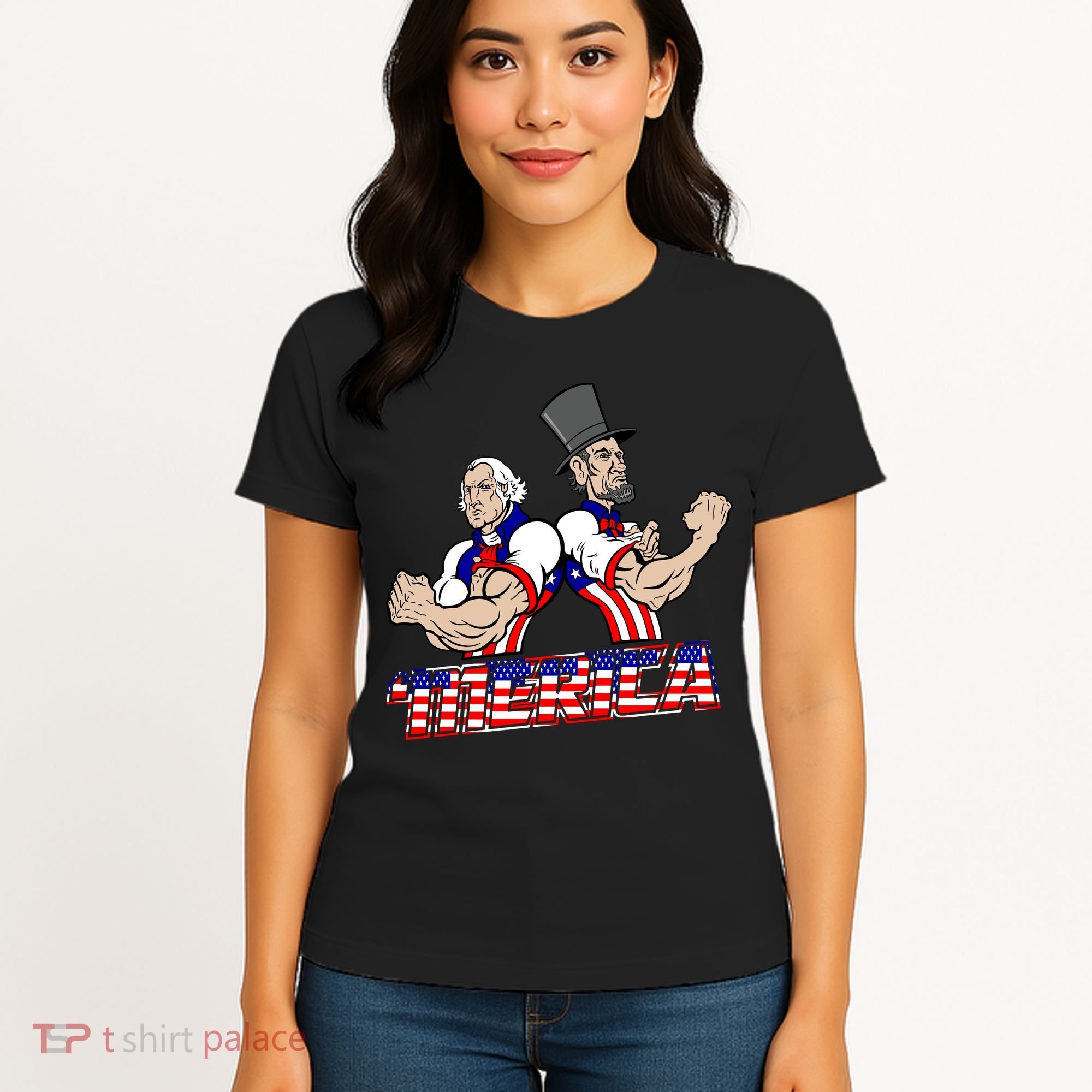 Washington And Lincoln 'Merica Women's T-Shirt