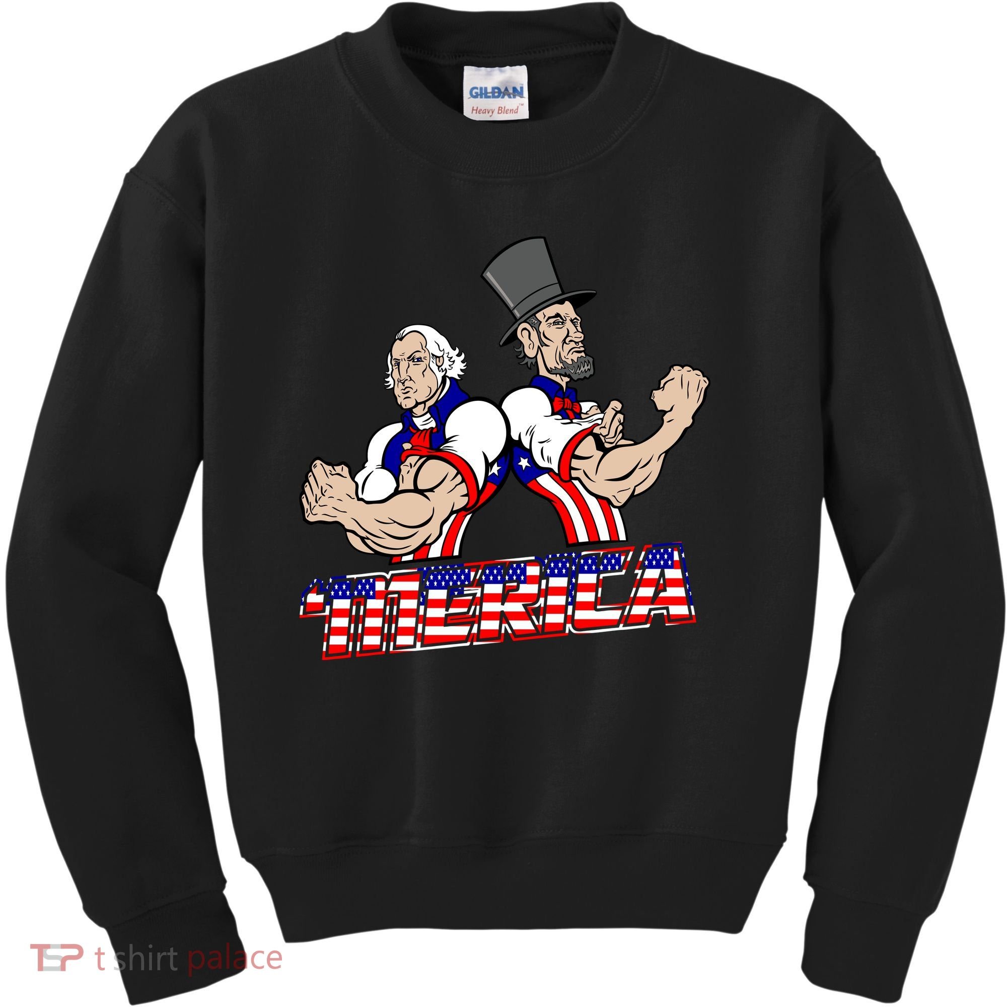 Washington And Lincoln 'Merica Kids Sweatshirt
