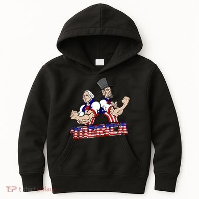 Washington And Lincoln 'Merica Kids Hoodie