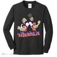 Washington And Lincoln 'Merica Kids Long Sleeve Shirt thumb 0