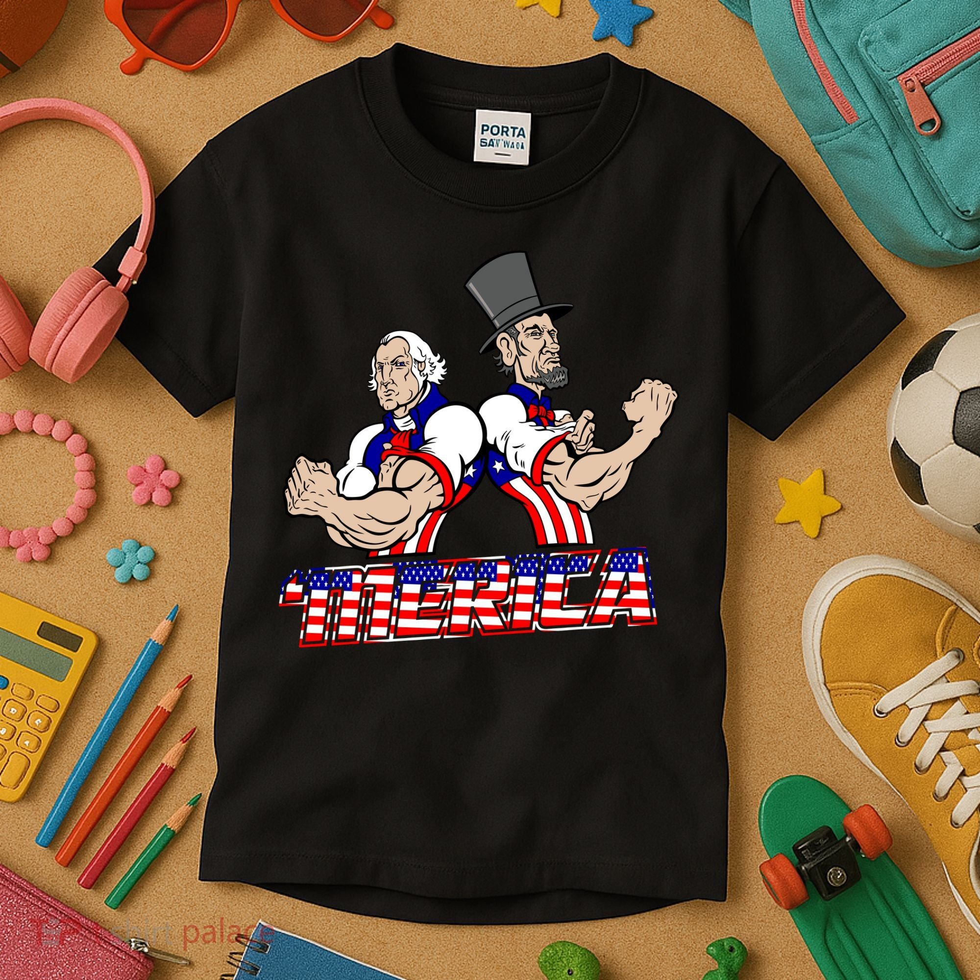 Washington And Lincoln 'Merica Kids T-Shirt