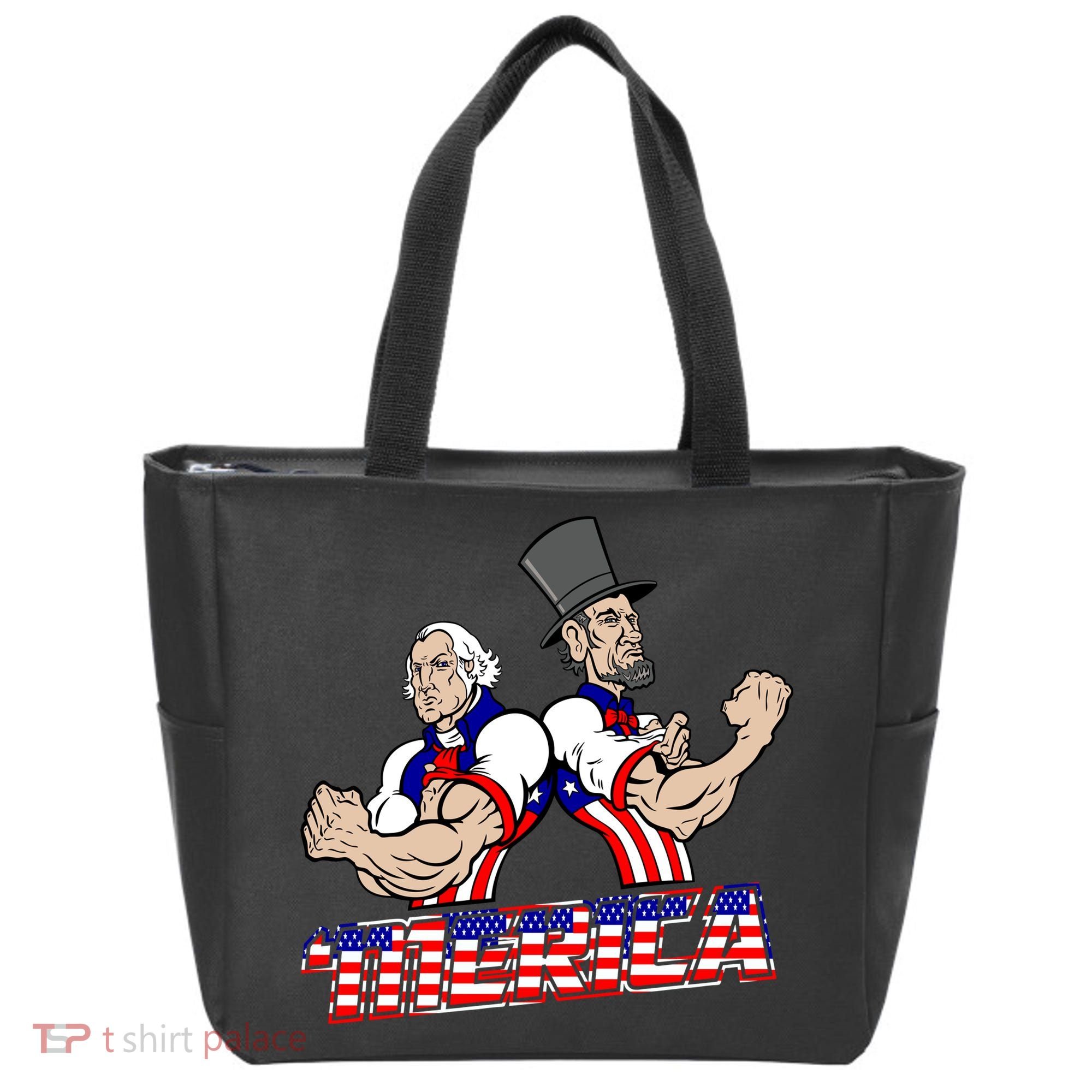 Washington And Lincoln 'Merica Tote Bag