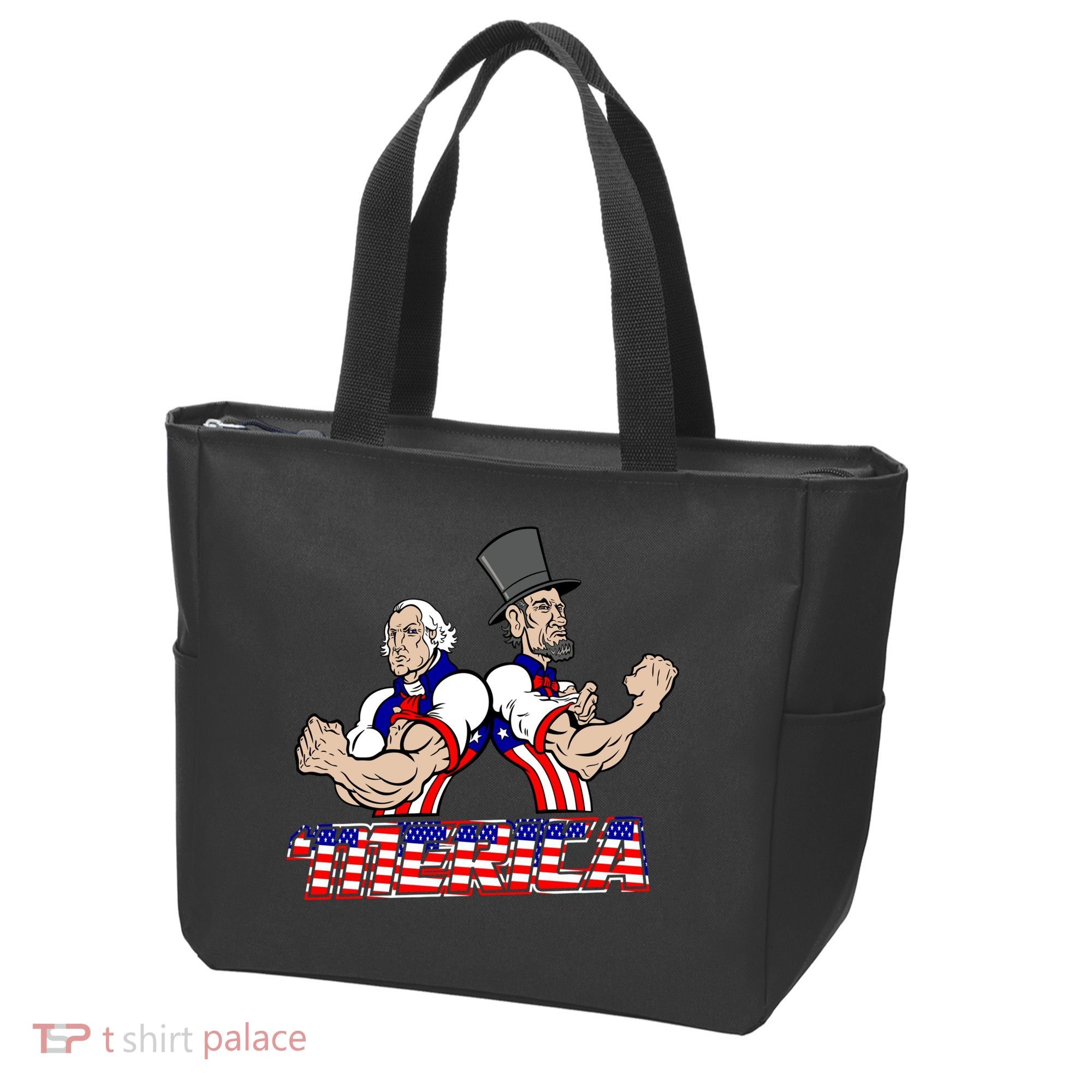 Washington And Lincoln 'Merica Tote Bag