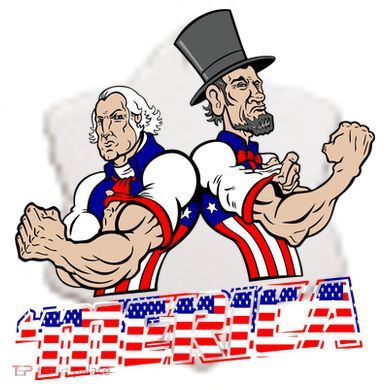 Washington And Lincoln 'Merica Ceramic Ornament