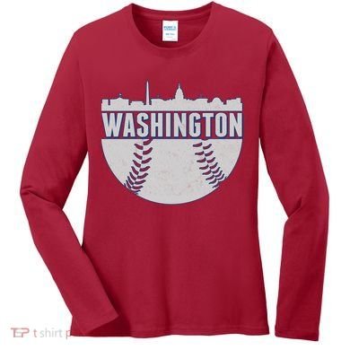 Washington Baseball Vintage Women's Long Sleeve Shirt