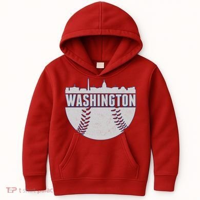 Washington Baseball Vintage Kids Hoodie