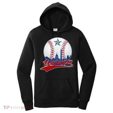Washington Baseball Vintage Style Fan Women's Hoodie