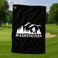 Washington Big Foot Mountain Golf Towel thumb 1