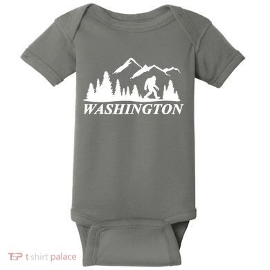 Washington Big Foot Mountain Baby Bodysuit