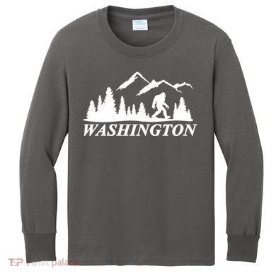 Washington Big Foot Mountain Kids Long Sleeve Shirt