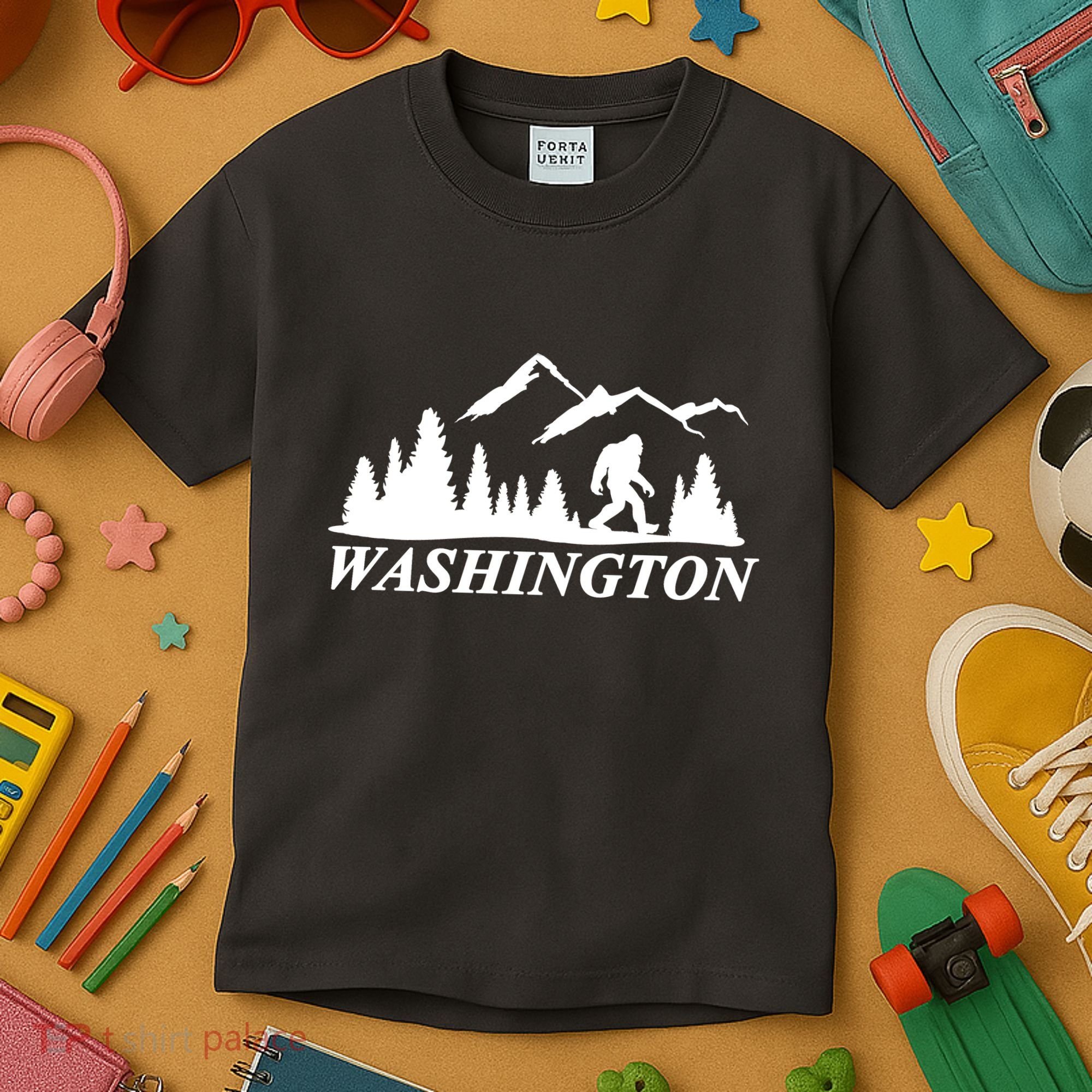 Washington Big Foot Mountain Kids T-Shirt